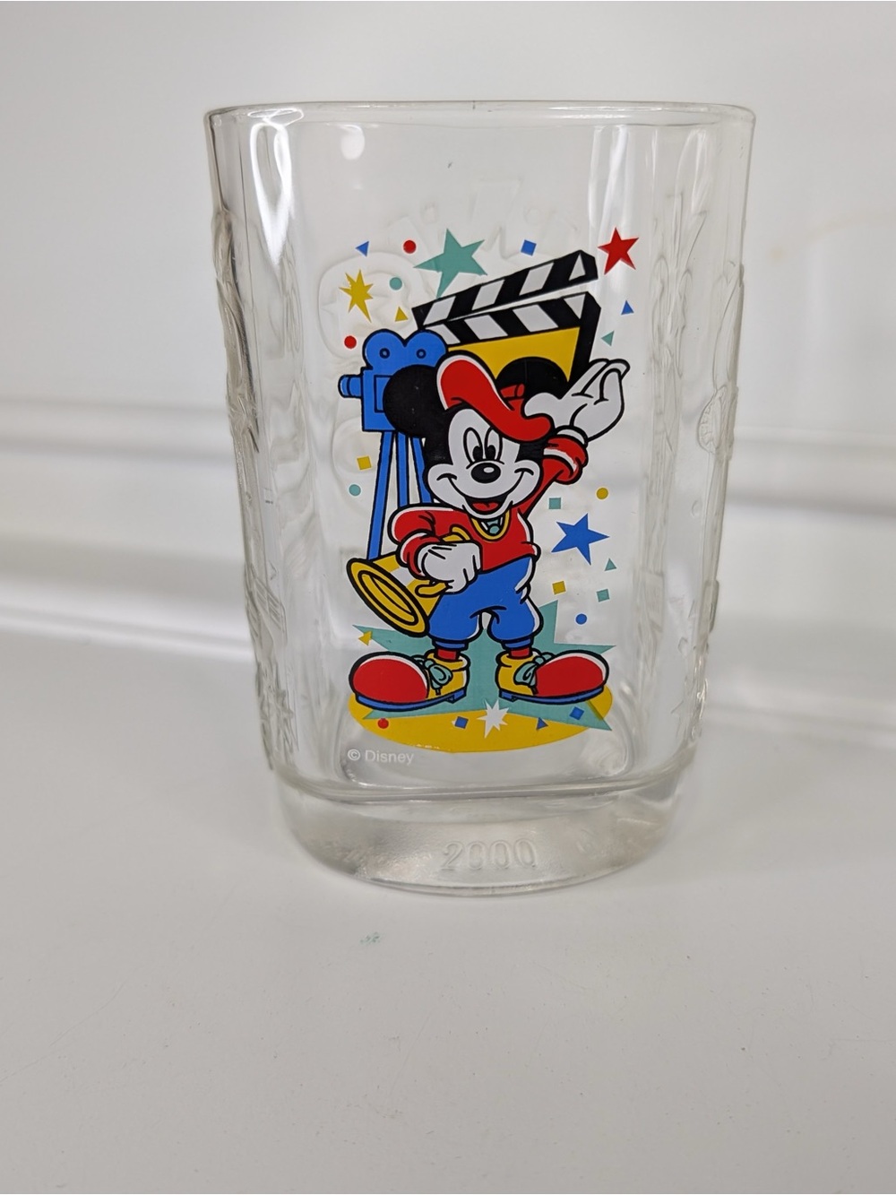 Disney Mickey Mouse Film Set Glass - Red, Blue, Yellow, Green, Black